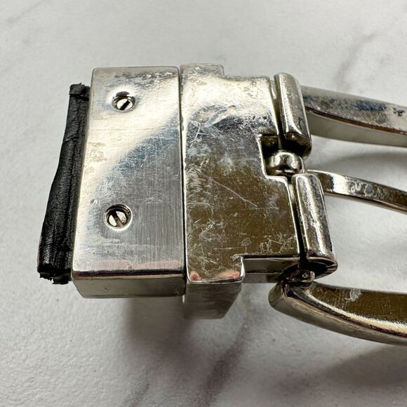 Silver Tone Reversible Simple Basic Belt Buckle - Picture 6 of 7